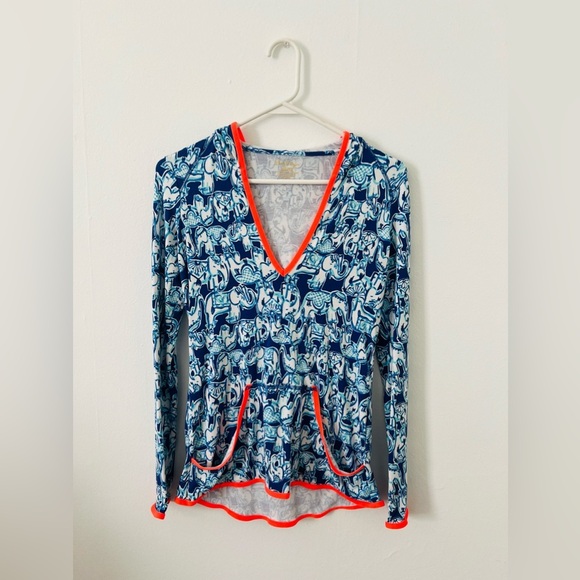 ‼️FINAL SALE MUST GO‼️🩷✨LILY PULITZER WOMEN’S LUXLETIC ELEPHANT HOODIE✨🩷 - Picture 3 of 10